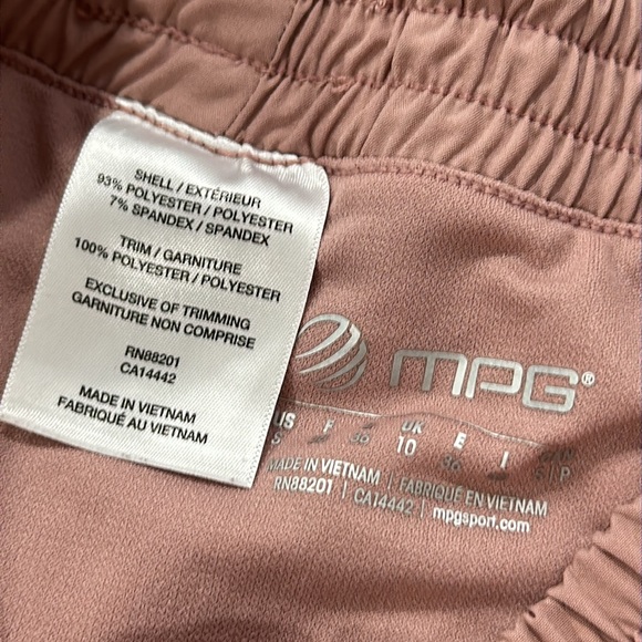 Ladies size small MPG running shorts in a blush rose color - Picture 3 of 3